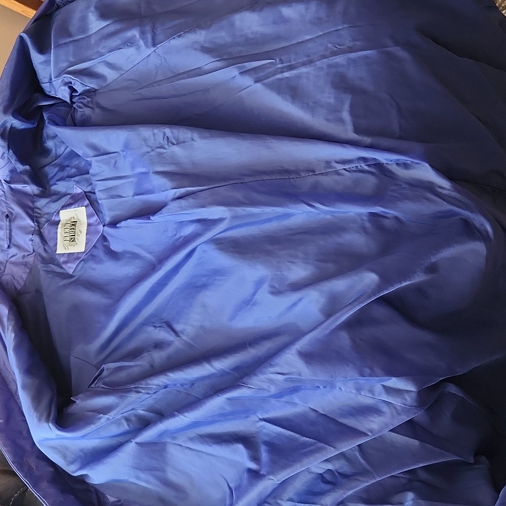 New Vintage Fleet Street Periwrinkle Belted Trench Coat Women's Size 12 - Picture 12 of 16